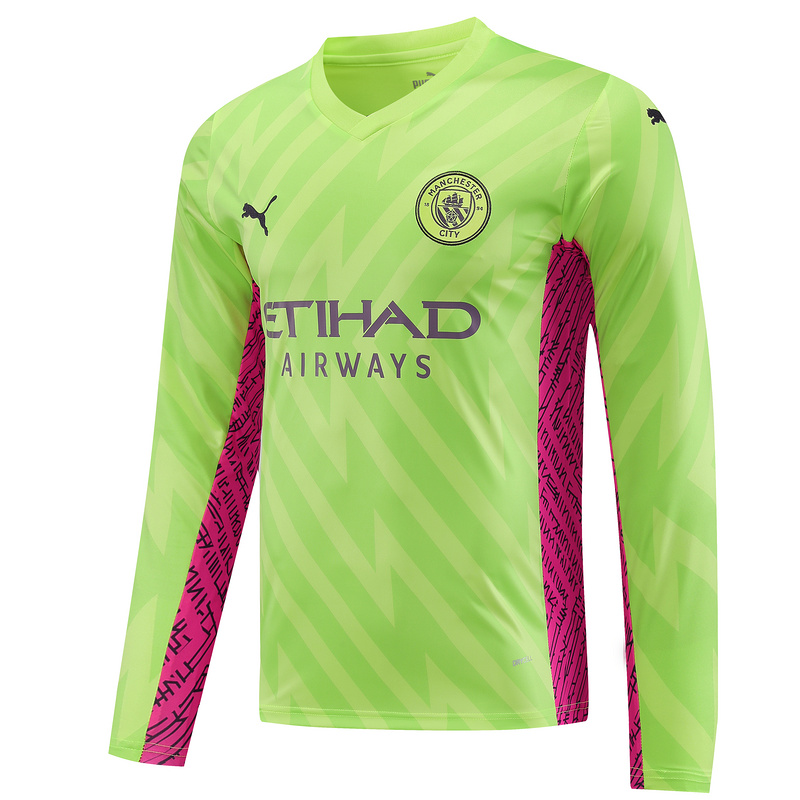 AAA Quality Manchester City 23/24 GK Green/Pink Long Jersey